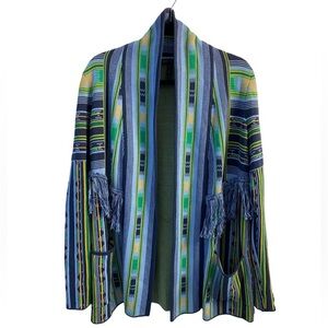 BCBG MaxAzria Long Sleeve Fringe Cardigan Oversized Good Condition Size XS